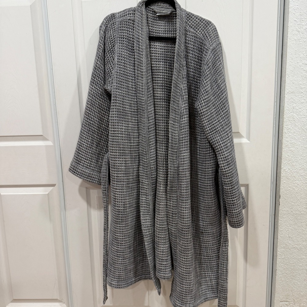 Parachute Grey Waffle Robe Extra Large XL Cotton Spa Loungewear Bathrobe
